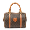 Handbag Vintage Mini Boston Brown Macadam Coated Canvas