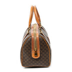 Handbag Vintage Mini Boston Brown Macadam Coated Canvas