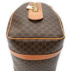 Handbag Vintage Mini Boston Brown Macadam Coated Canvas