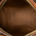 Handbag Vintage Mini Boston Brown Macadam Coated Canvas