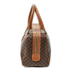 Handbag Vintage Mini Boston Brown Macadam Coated Canvas