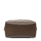 Handbag Vintage Mini Boston Brown Macadam Coated Canvas
