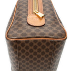 Handbag Vintage Mini Boston Brown Macadam Coated Canvas