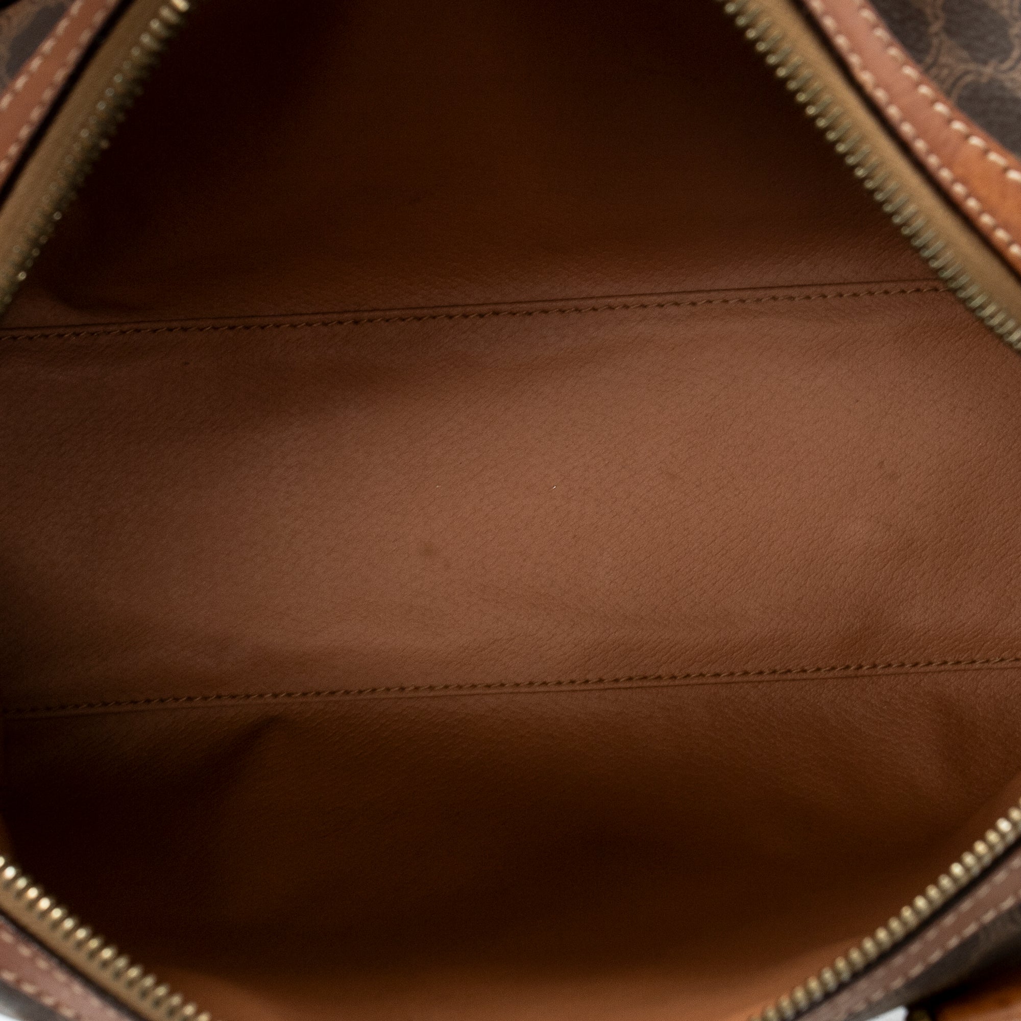 Handbag Vintage Mini Boston Brown Macadam Coated Canvas