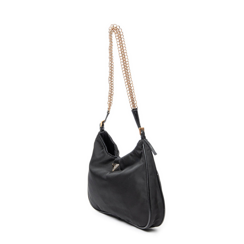 Shoulder bag Mini Chain Hobo Black Nylon Canvas