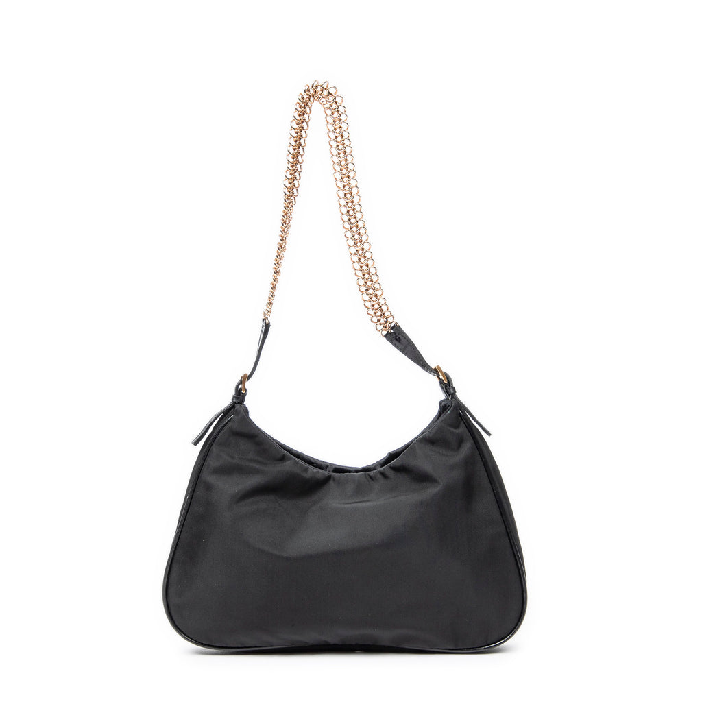 Shoulder bag Mini Chain Hobo Black Nylon Canvas
