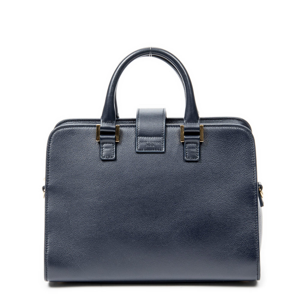 Handbag Baby Monogram Cabas Navy Grained Calfskin Leather
