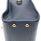 Handbag Baby Monogram Cabas Navy Grained Calfskin Leather