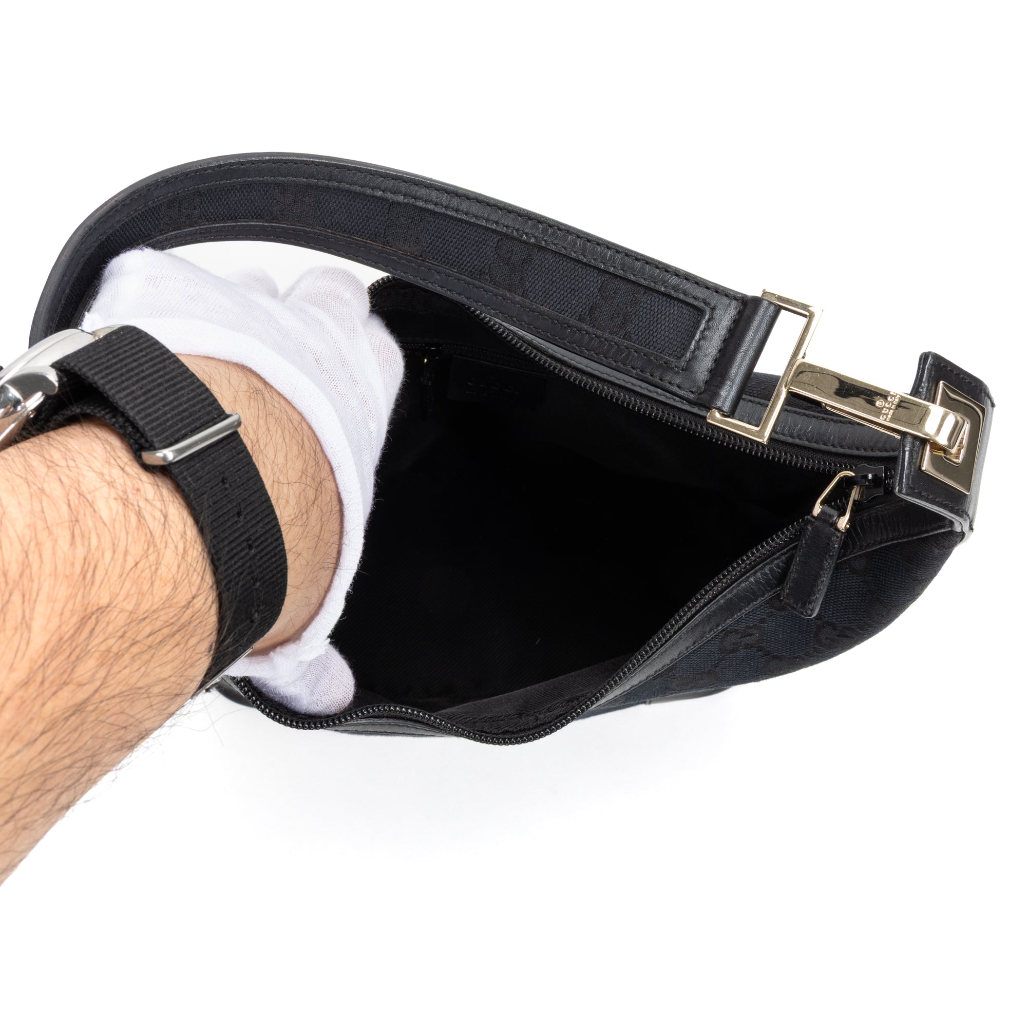 Shoulder bag Zip Hobo Black Monogrammed Canvas