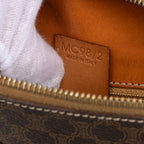 Handbag Vintage Zip Tote Brown Macadam Coated Canvas