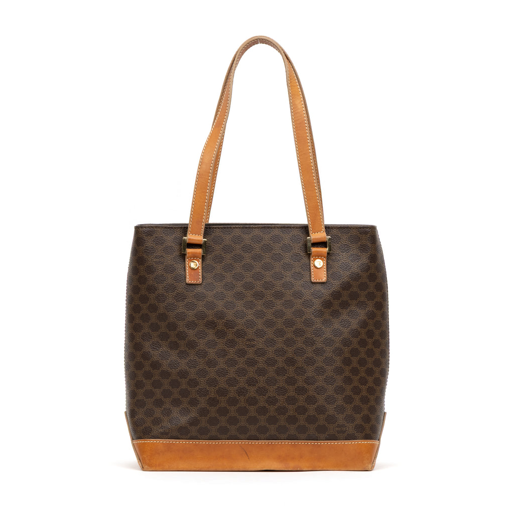 Shoulder bag Vertical Zip Tote Brown Macadam Coated Canvas