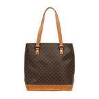 Shoulder bag Vertical Zip Tote Brown Macadam Coated Canvas