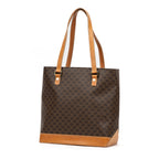 Shoulder bag Vertical Zip Tote Brown Macadam Coated Canvas