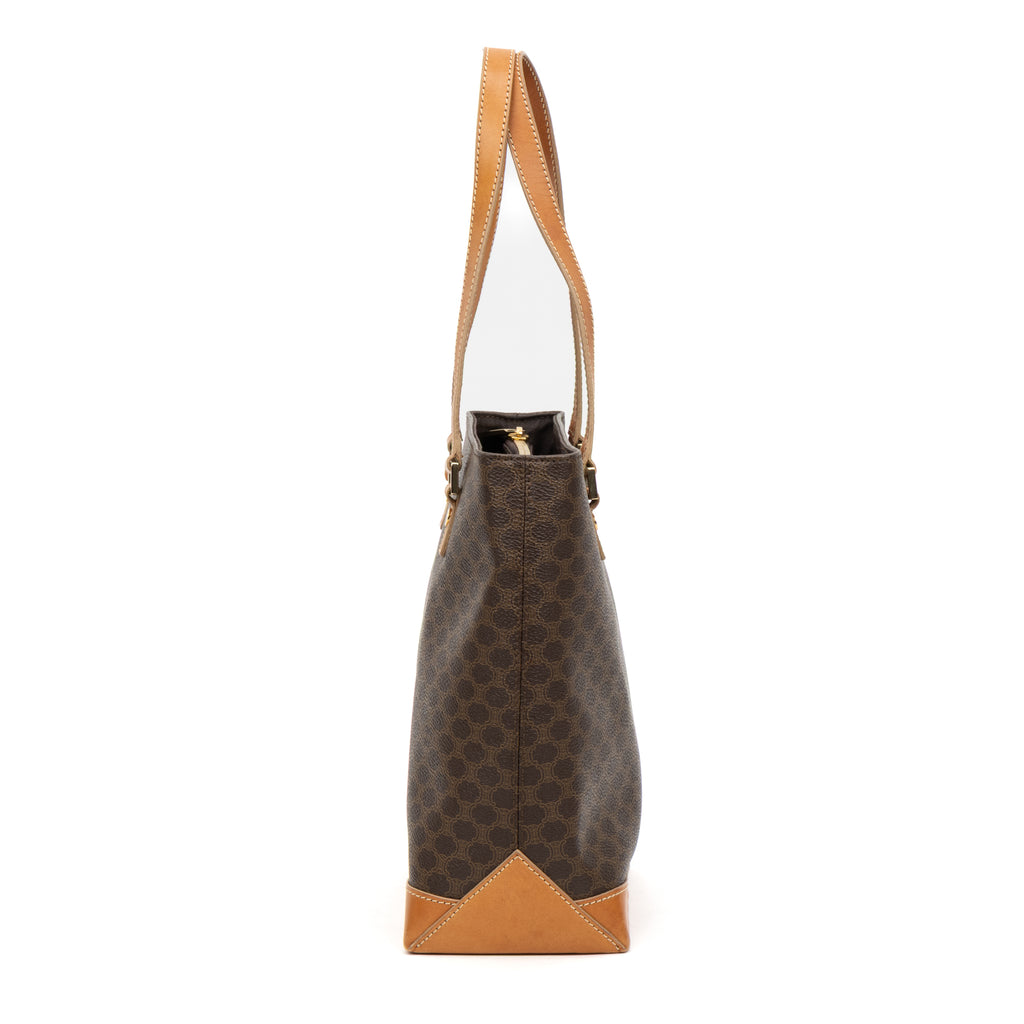 Shoulder bag Vertical Zip Tote Brown Macadam Coated Canvas