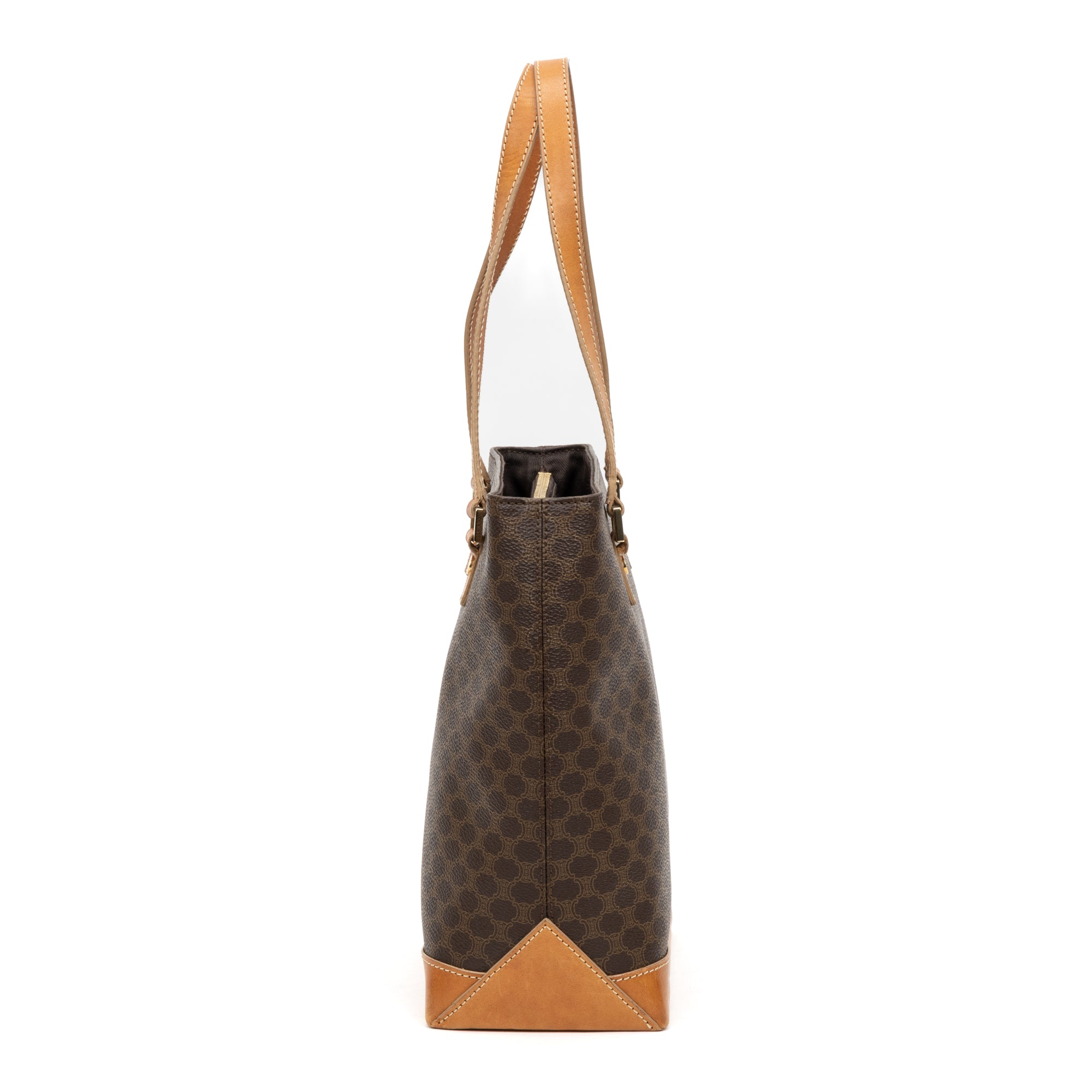 Shoulder bag Vertical Zip Tote Brown Macadam Coated Canvas