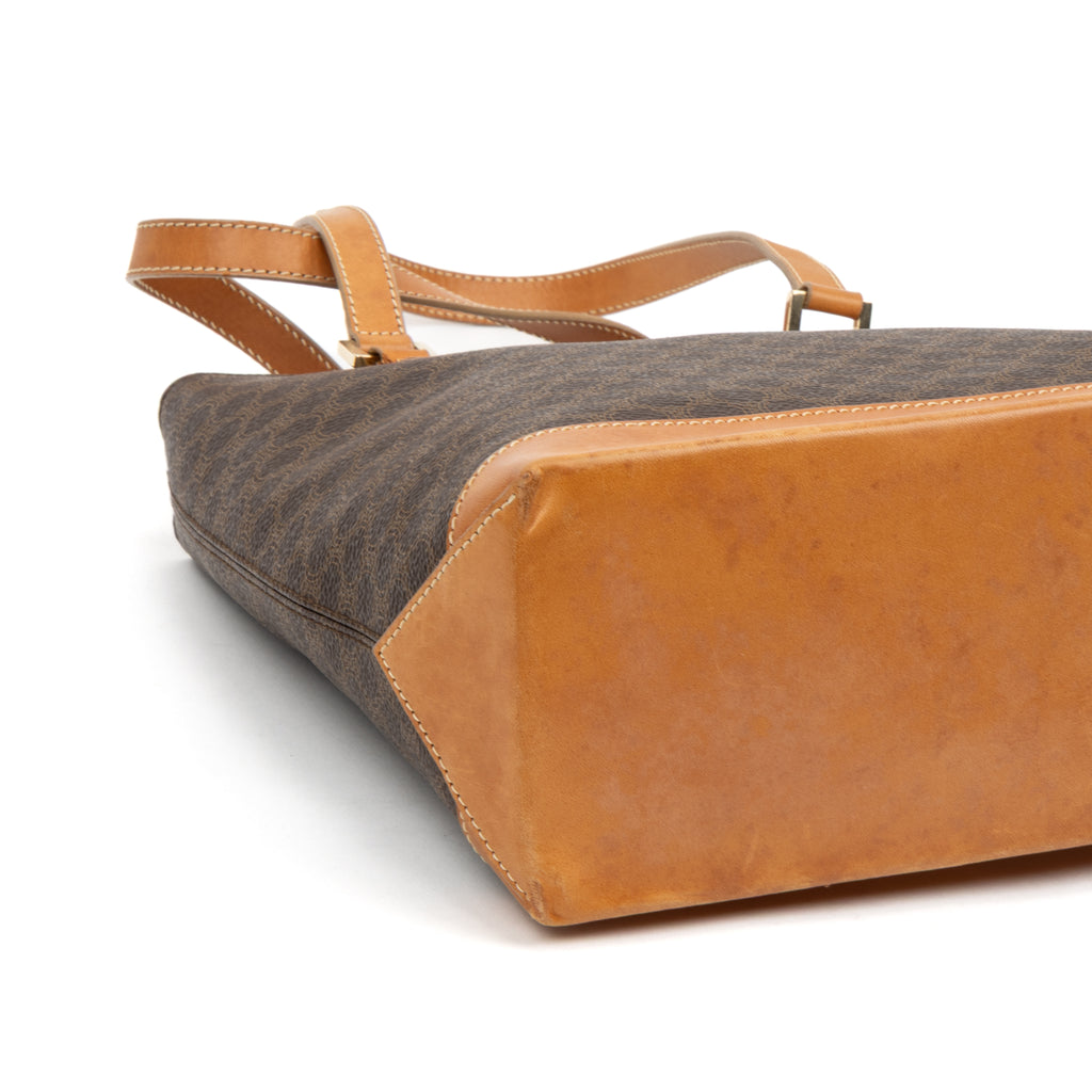 Shoulder bag Vertical Zip Tote Brown Macadam Coated Canvas