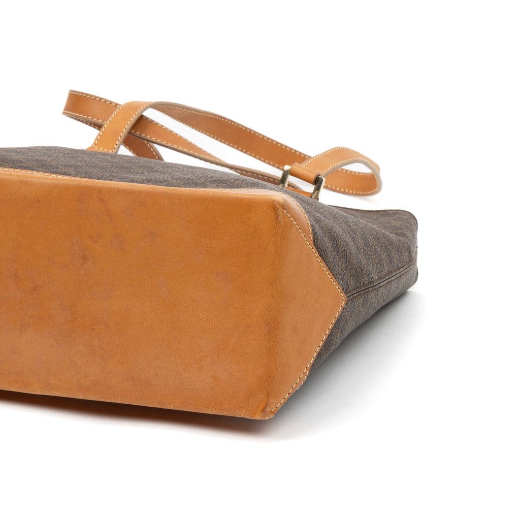 Shoulder bag Vertical Zip Tote Brown Macadam Coated Canvas