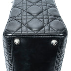 Handbag Large Lady Dior Zip Black Cannage Lambskin Leather