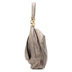 Shoulder bag Large Flap Shoulder Bag Gold Goatskin Leather