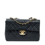 Shoulder bag Maxi Jumbo XL Flap Black Quilted Lambskin Leather