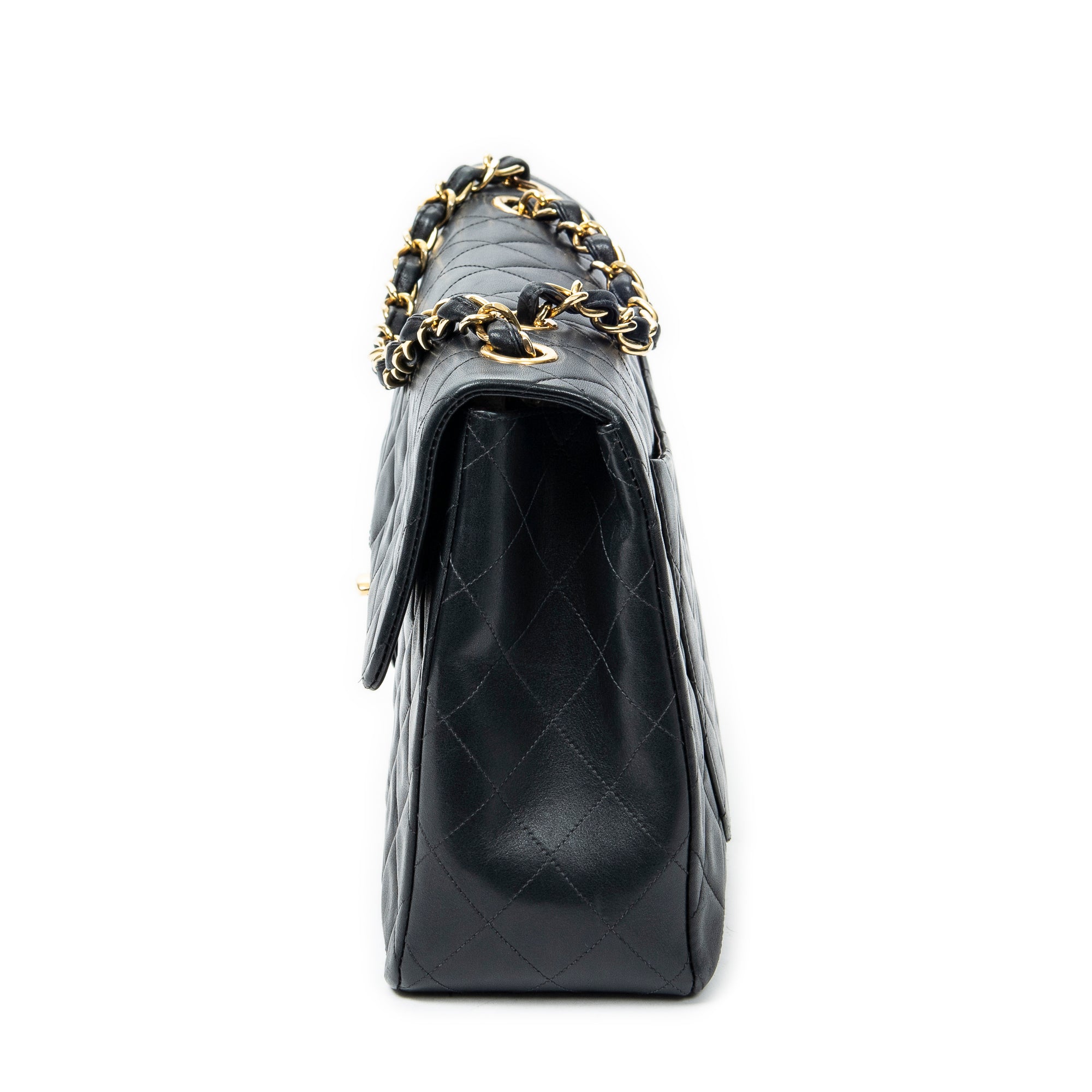 Shoulder bag Maxi Jumbo XL Flap Black Quilted Lambskin Leather