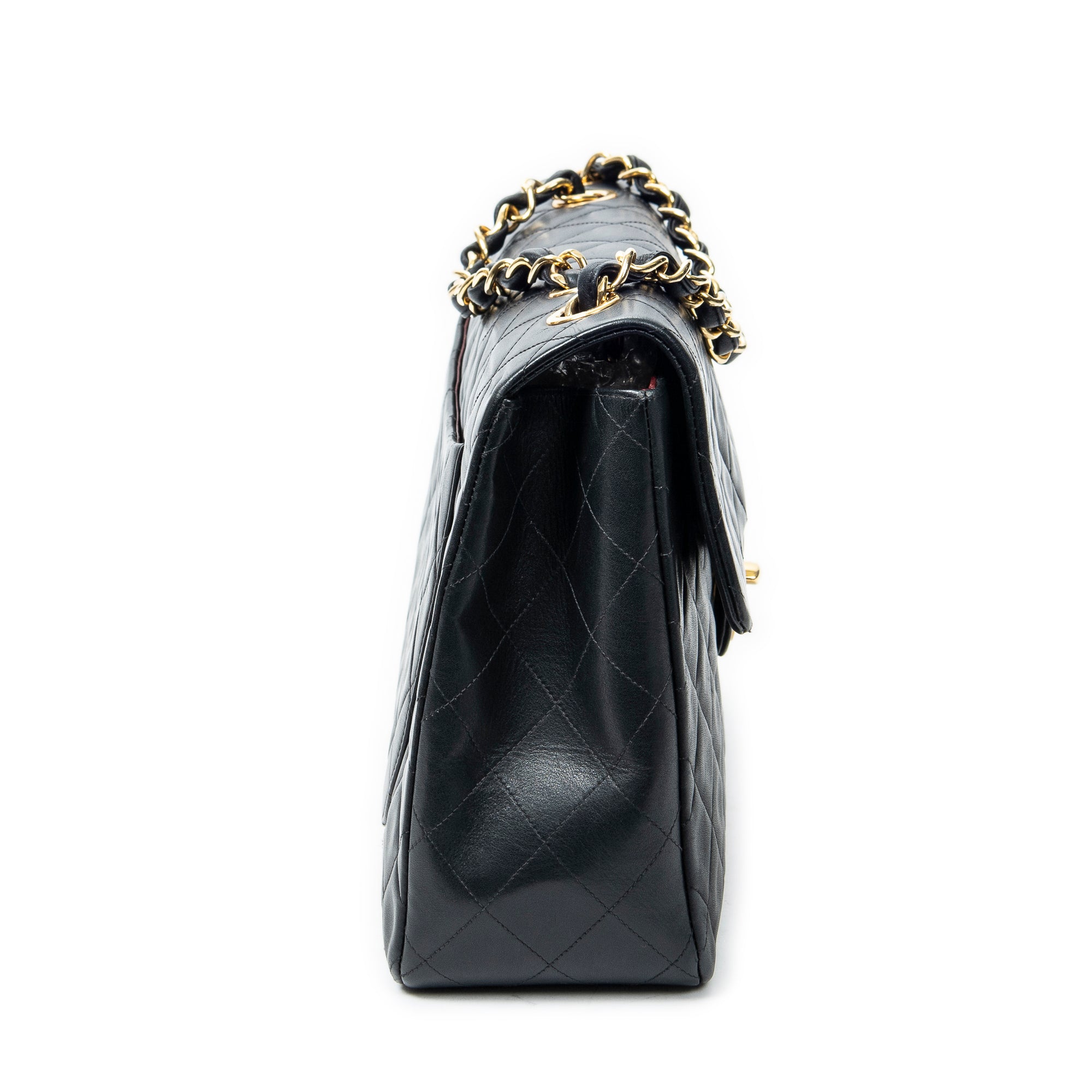 Shoulder bag Maxi Jumbo XL Flap Black Quilted Lambskin Leather
