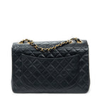 Shoulder bag Maxi Jumbo XL Flap Black Quilted Lambskin Leather