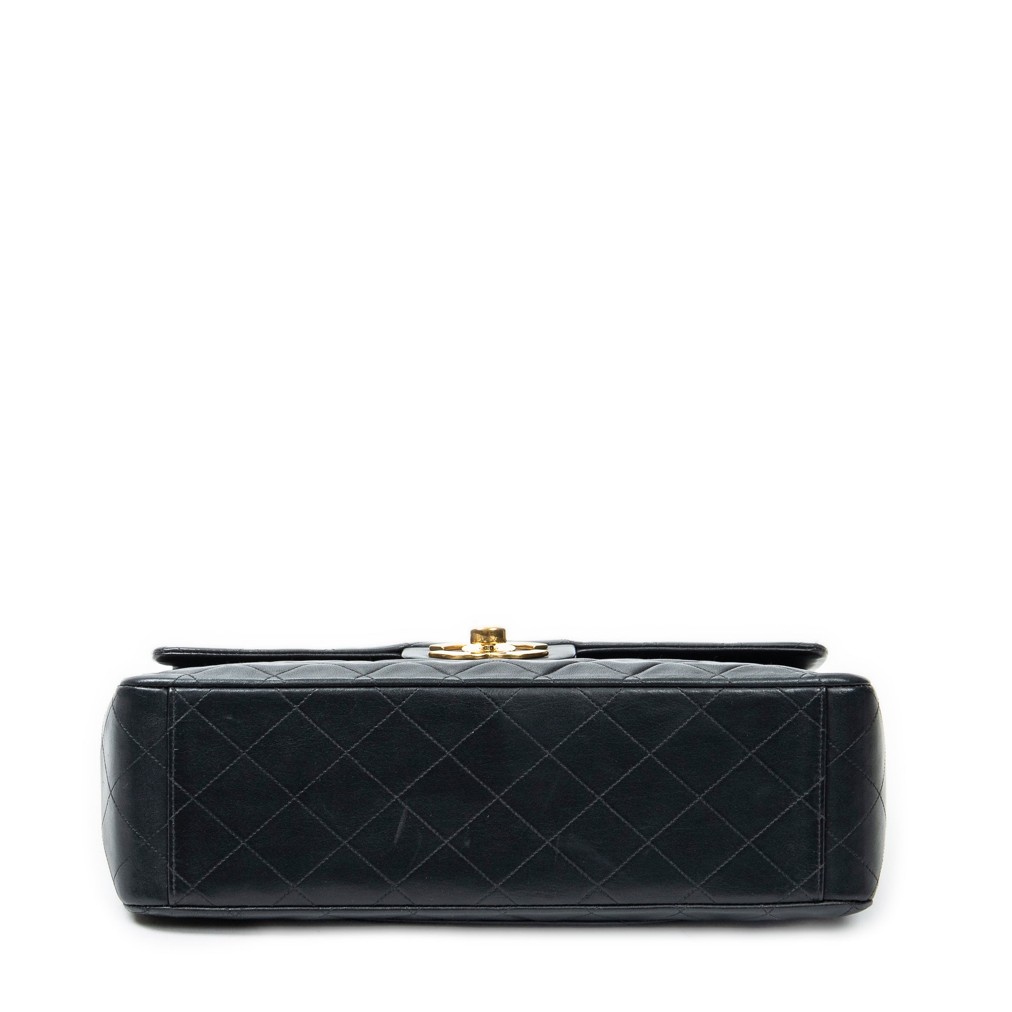 Shoulder bag Maxi Jumbo XL Flap Black Quilted Lambskin Leather