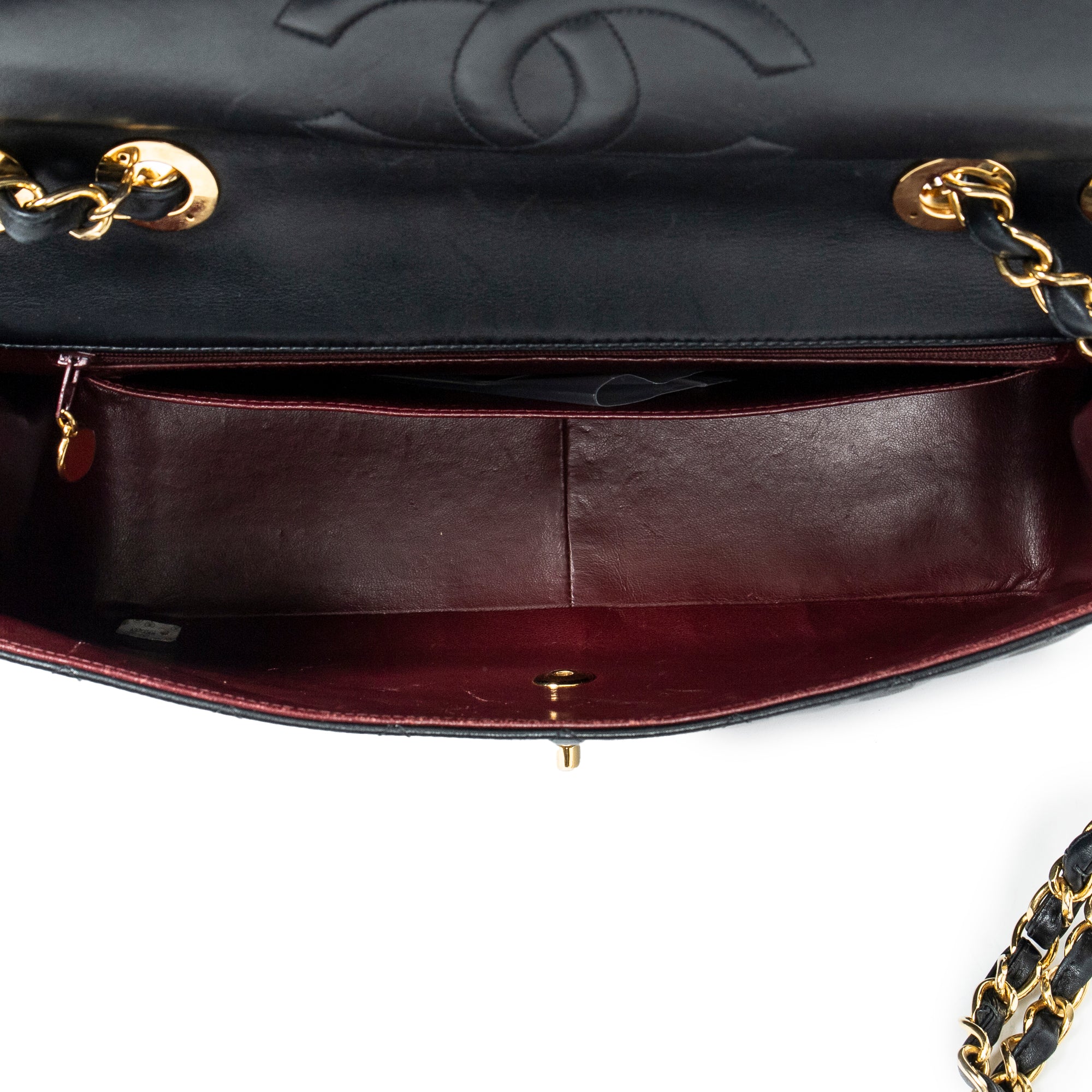 Shoulder bag Maxi Jumbo XL Flap Black Quilted Lambskin Leather