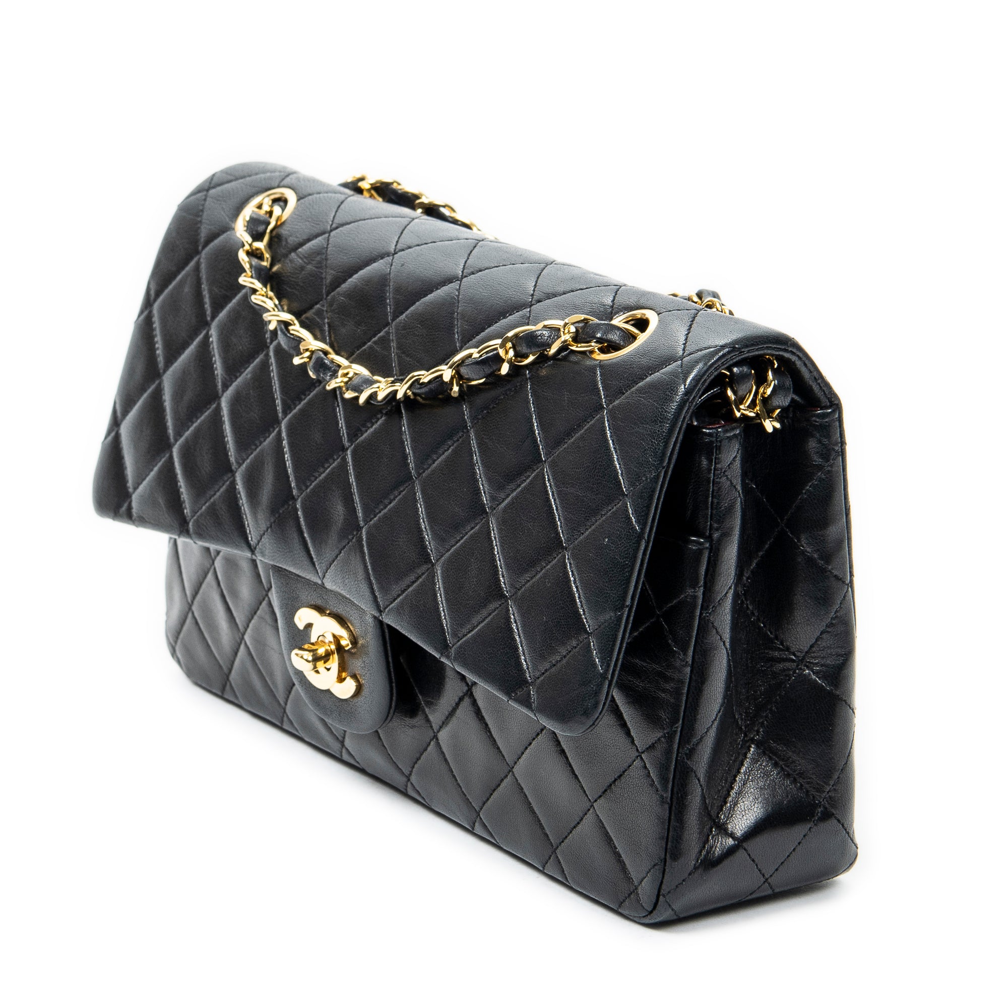 Shoulder bag Classic Double Flap 26 Black Quilted Lambskin Leather