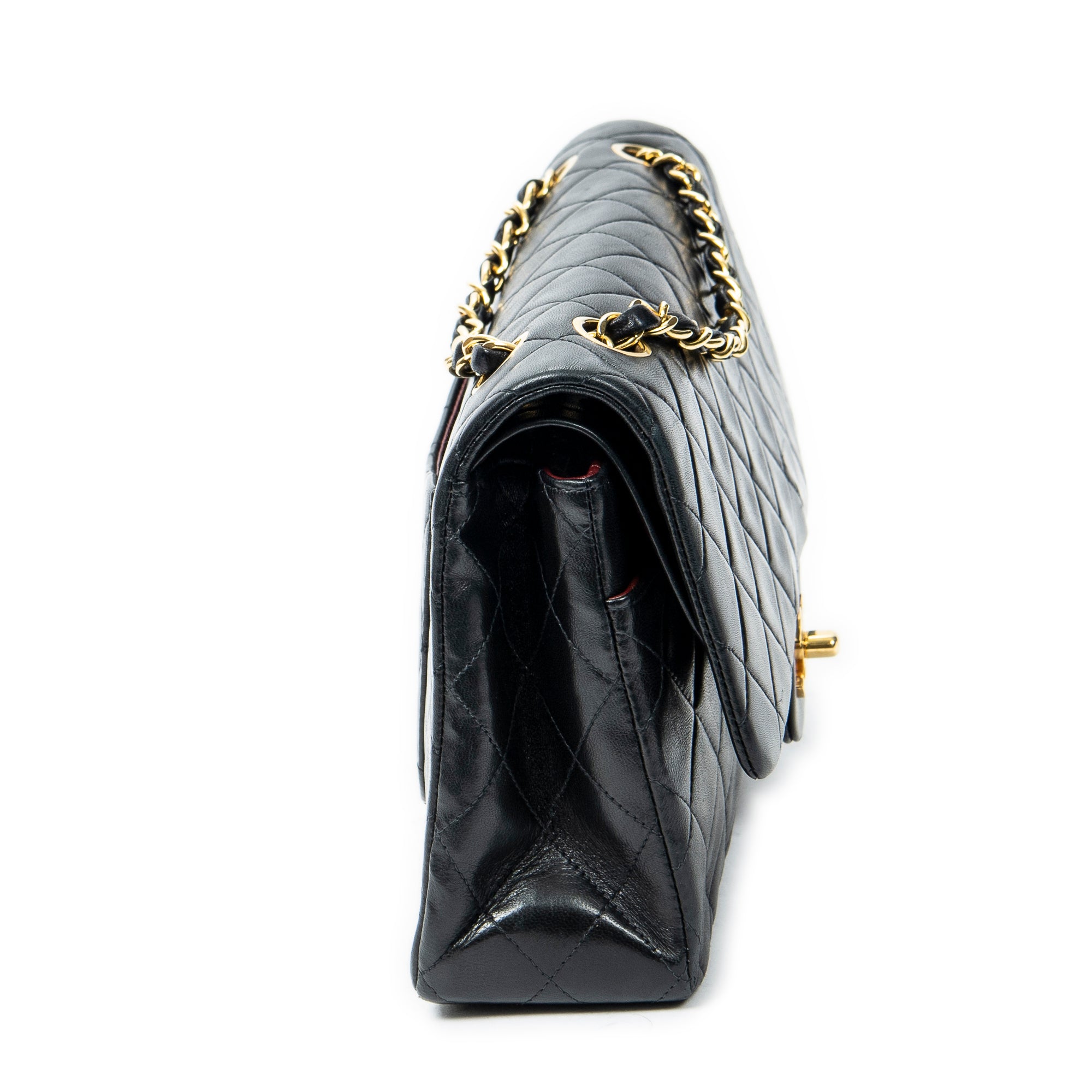 Shoulder bag Classic Double Flap 26 Black Quilted Lambskin Leather