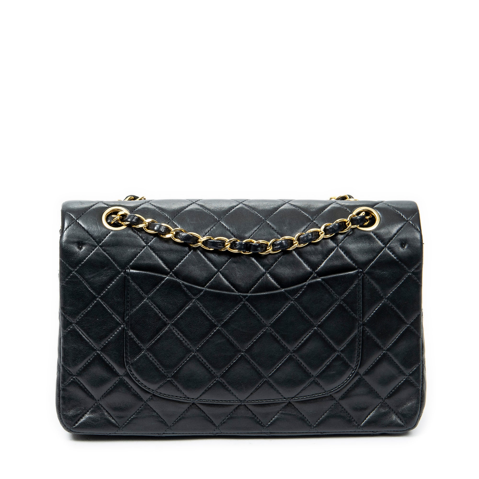 Shoulder bag Classic Double Flap 26 Black Quilted Lambskin Leather
