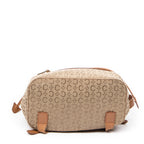 Backpack Front Zip Drawstring Backpack Beige C Macadam Canvas