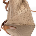 Backpack Front Zip Drawstring Backpack Beige C Macadam Canvas