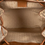 Backpack Front Zip Drawstring Backpack Beige C Macadam Canvas