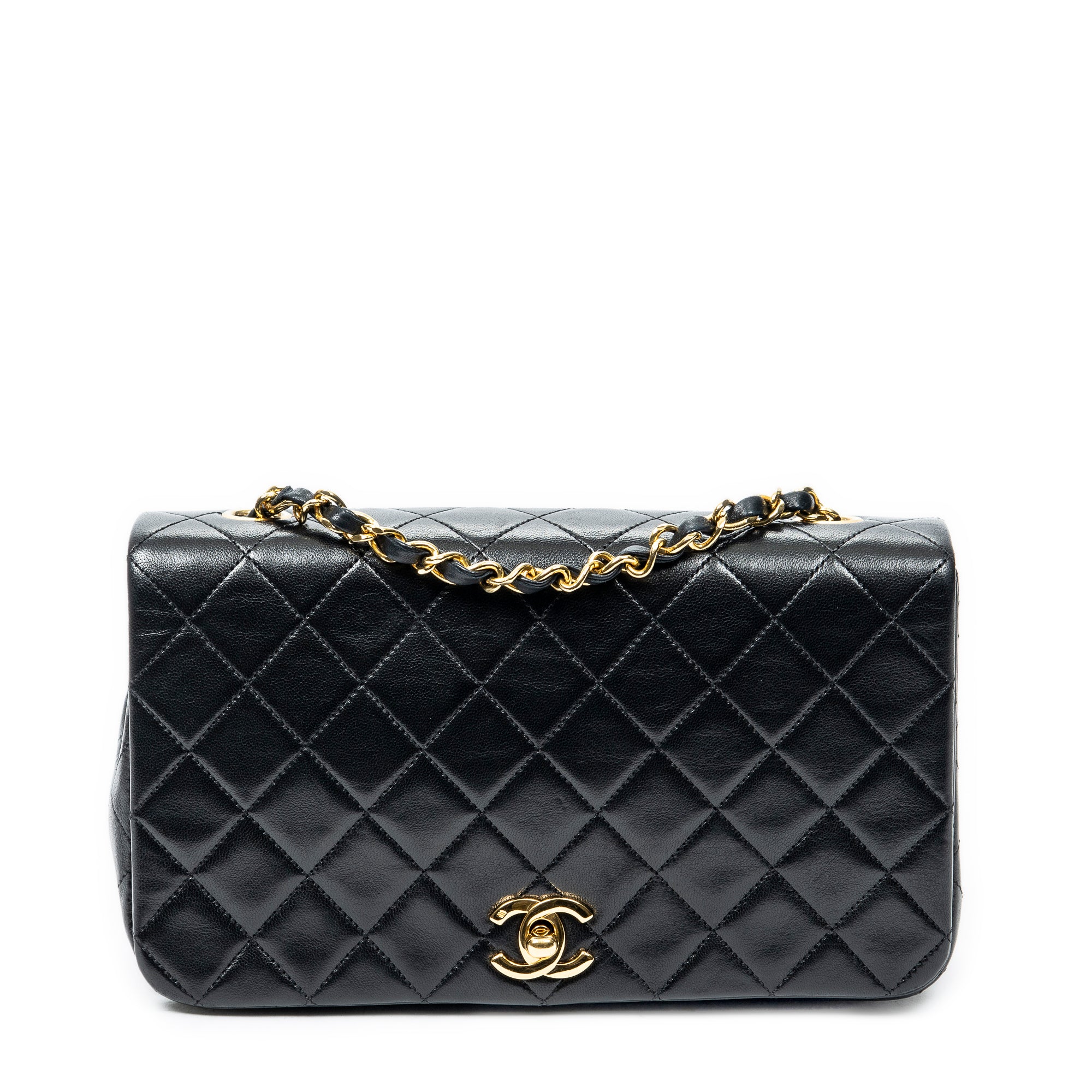 Shoulder bag CC Turn Lock Mademoiselle Full Flap Black Quilted Lambskin Leather