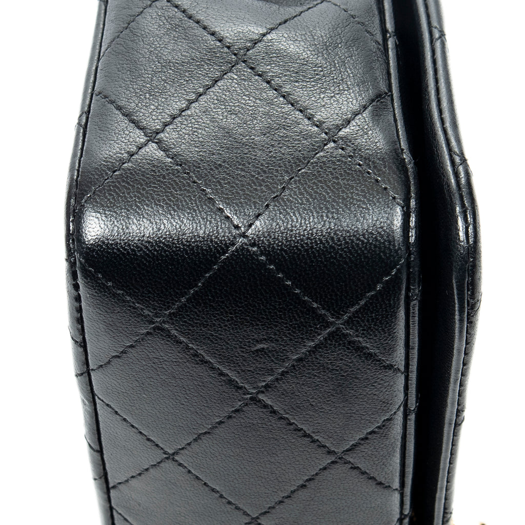Shoulder bag CC Turn Lock Mademoiselle Full Flap Black Quilted Lambskin Leather