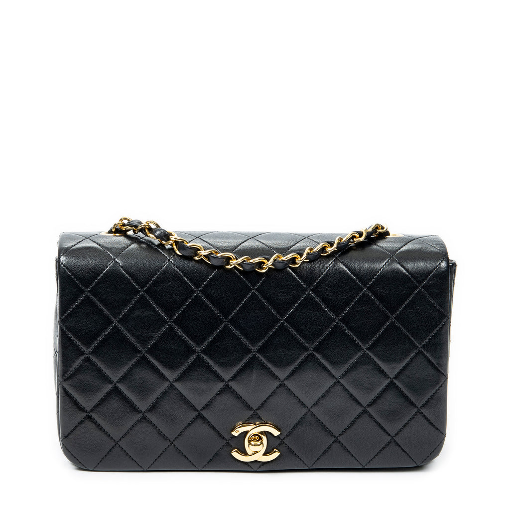 Shoulder bag CC Turn Lock Mademoiselle Full Flap Black Quilted Lambskin Leather