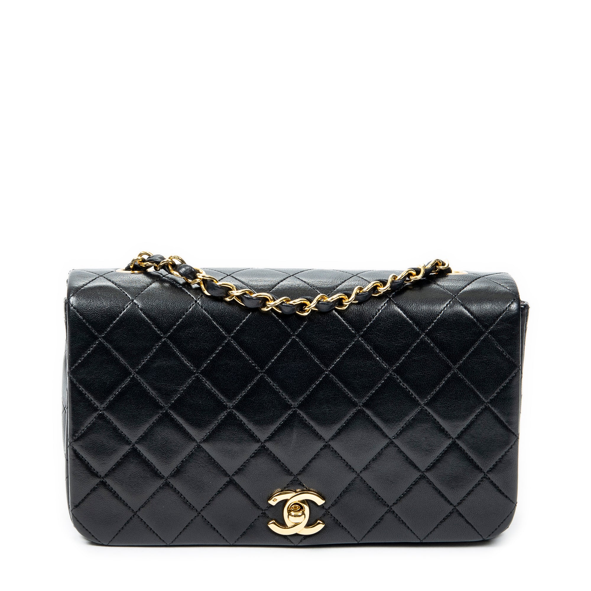 Shoulder bag CC Turn Lock Mademoiselle Full Flap Black Quilted Lambskin Leather
