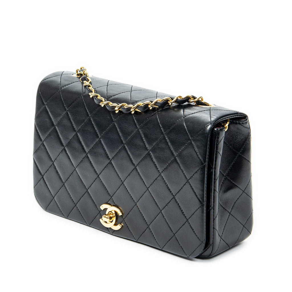 Shoulder bag CC Turn Lock Mademoiselle Full Flap Black Quilted Lambskin Leather