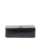 Shoulder bag CC Turn Lock Mademoiselle Full Flap Black Quilted Lambskin Leather