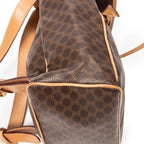 Backpack Drawstring Flap Backpack Beige Macadam Coated Canvas