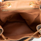 Backpack Drawstring Flap Backpack Beige Macadam Coated Canvas