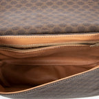 Shoulder bag Vintage Flap Crossbody Brown Coated Canvas