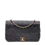 Shoulder bag CC Turn Lock Mademoiselle Full Flap Black Quilted Lambskin Leather