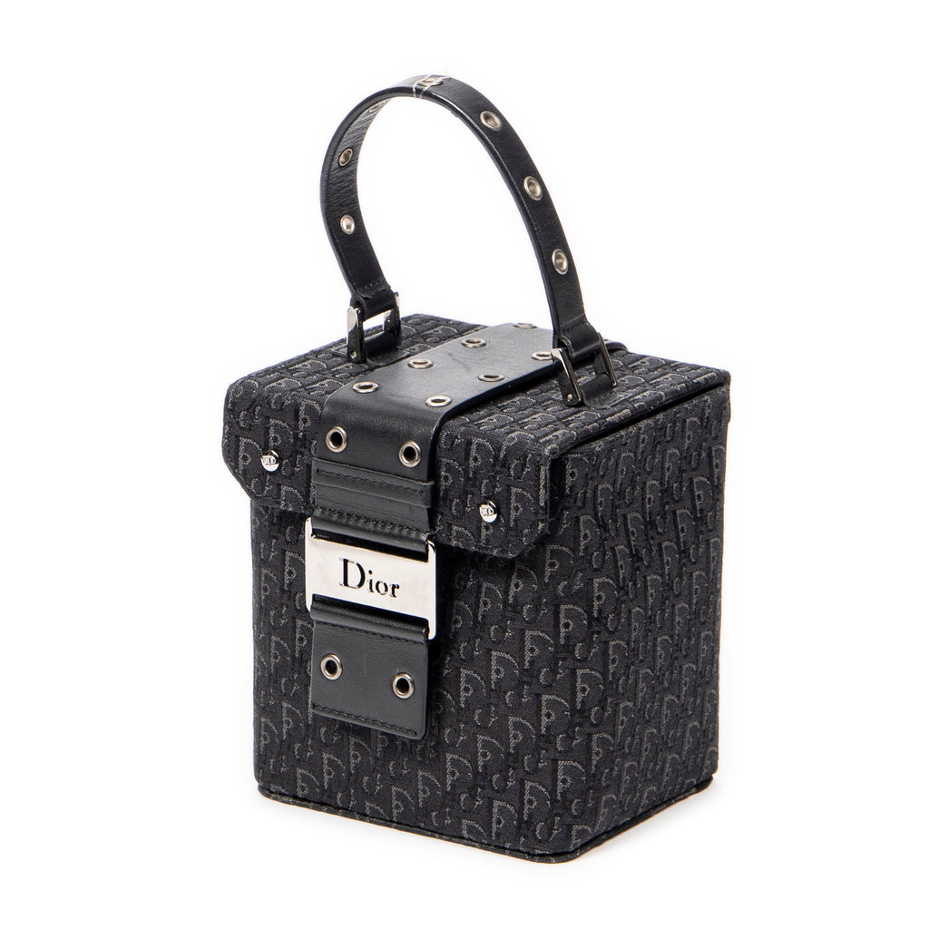 Pouch Street Chic Mini Vanity Case Black Diorissimo Canvas