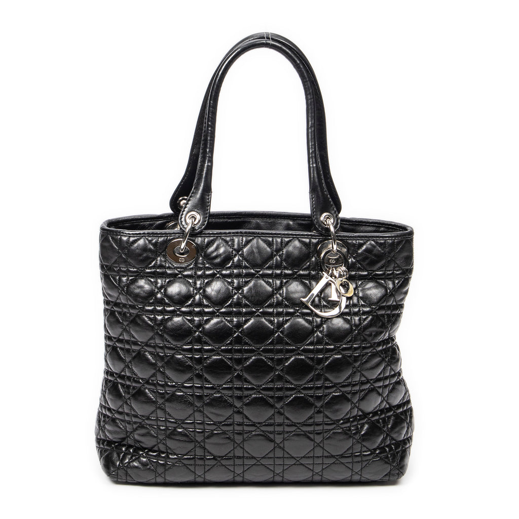 Shoulder bag Medium Soft Shopping Tote Black Cannage Lambskin Leather