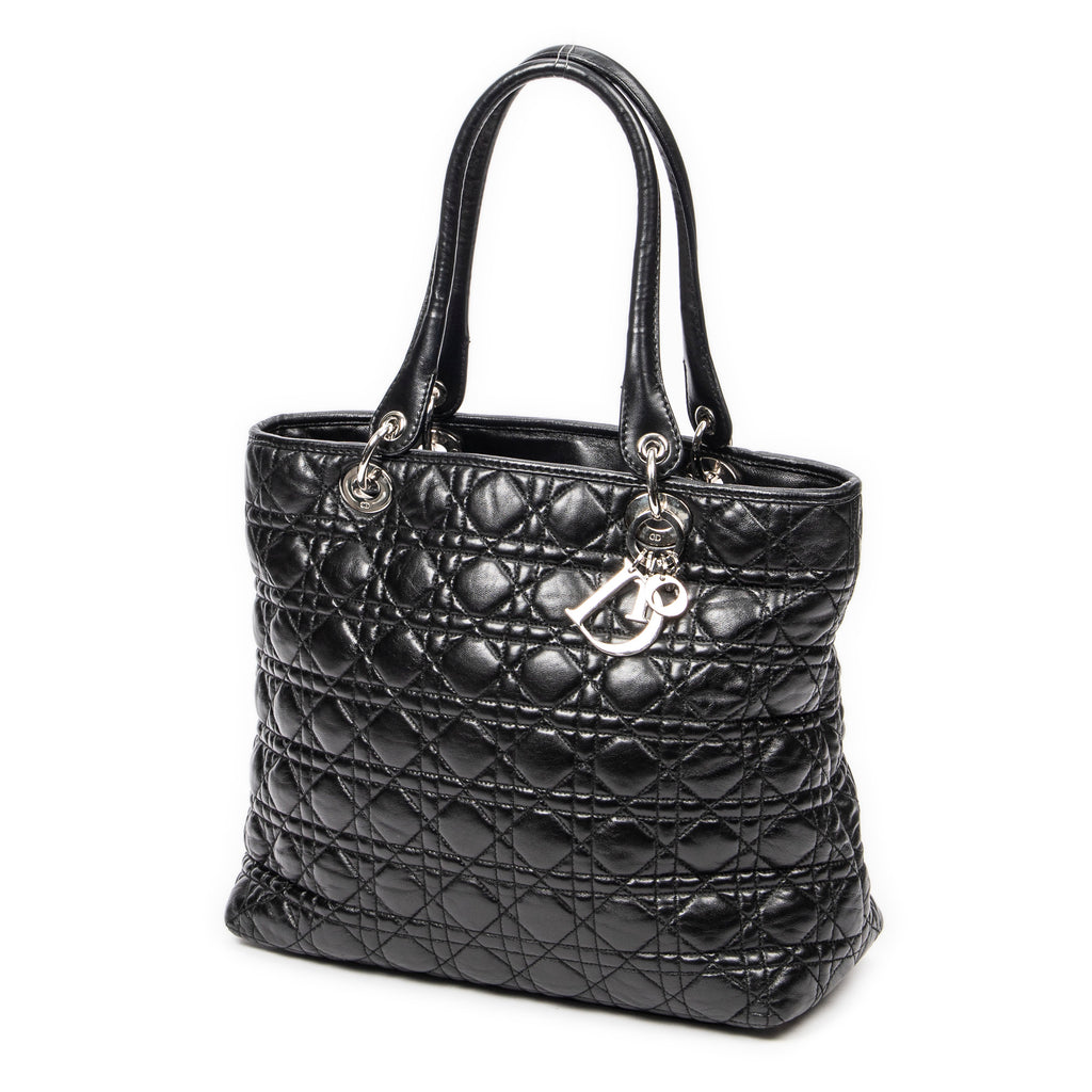 Shoulder bag Medium Soft Shopping Tote Black Cannage Lambskin Leather