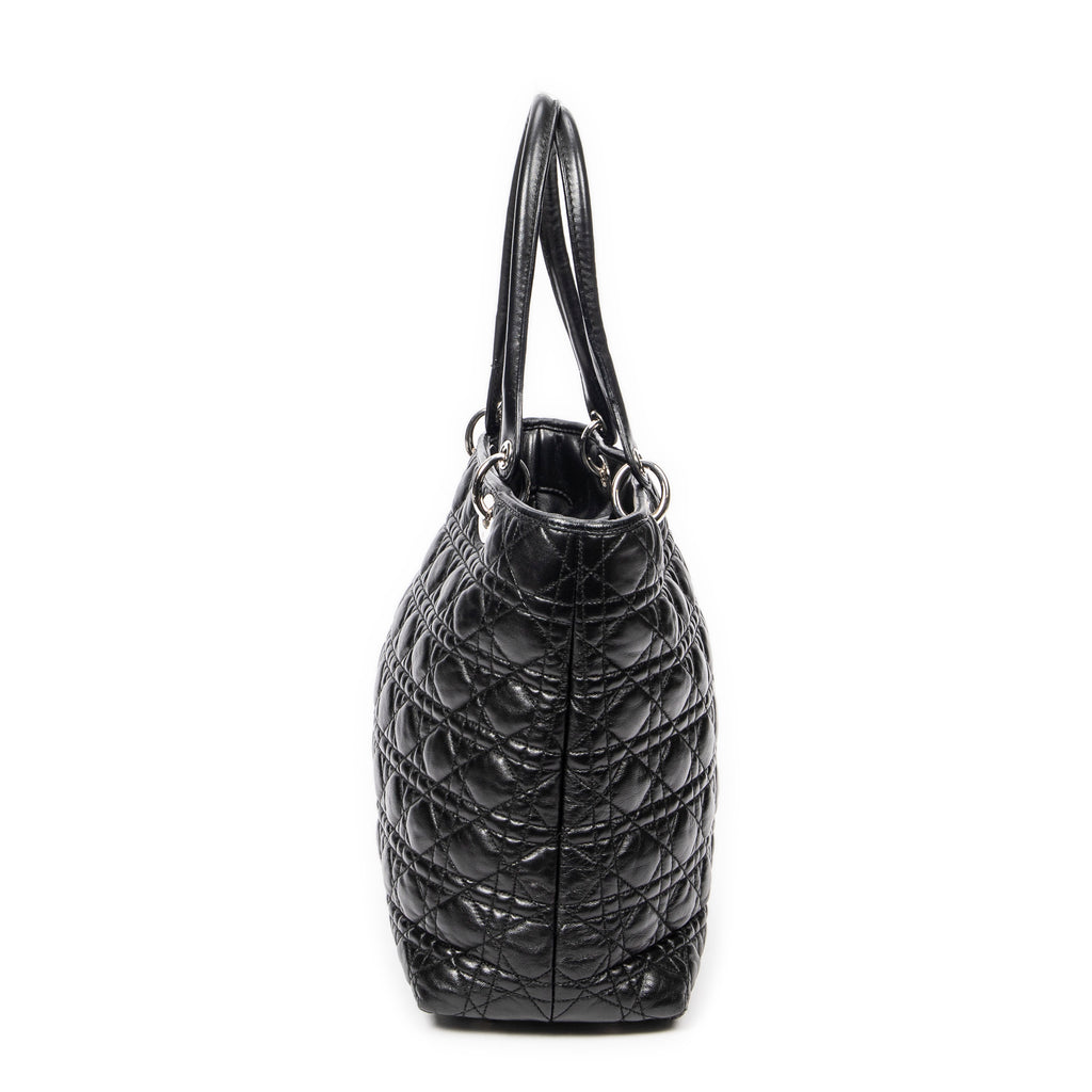 Shoulder bag Medium Soft Shopping Tote Black Cannage Lambskin Leather