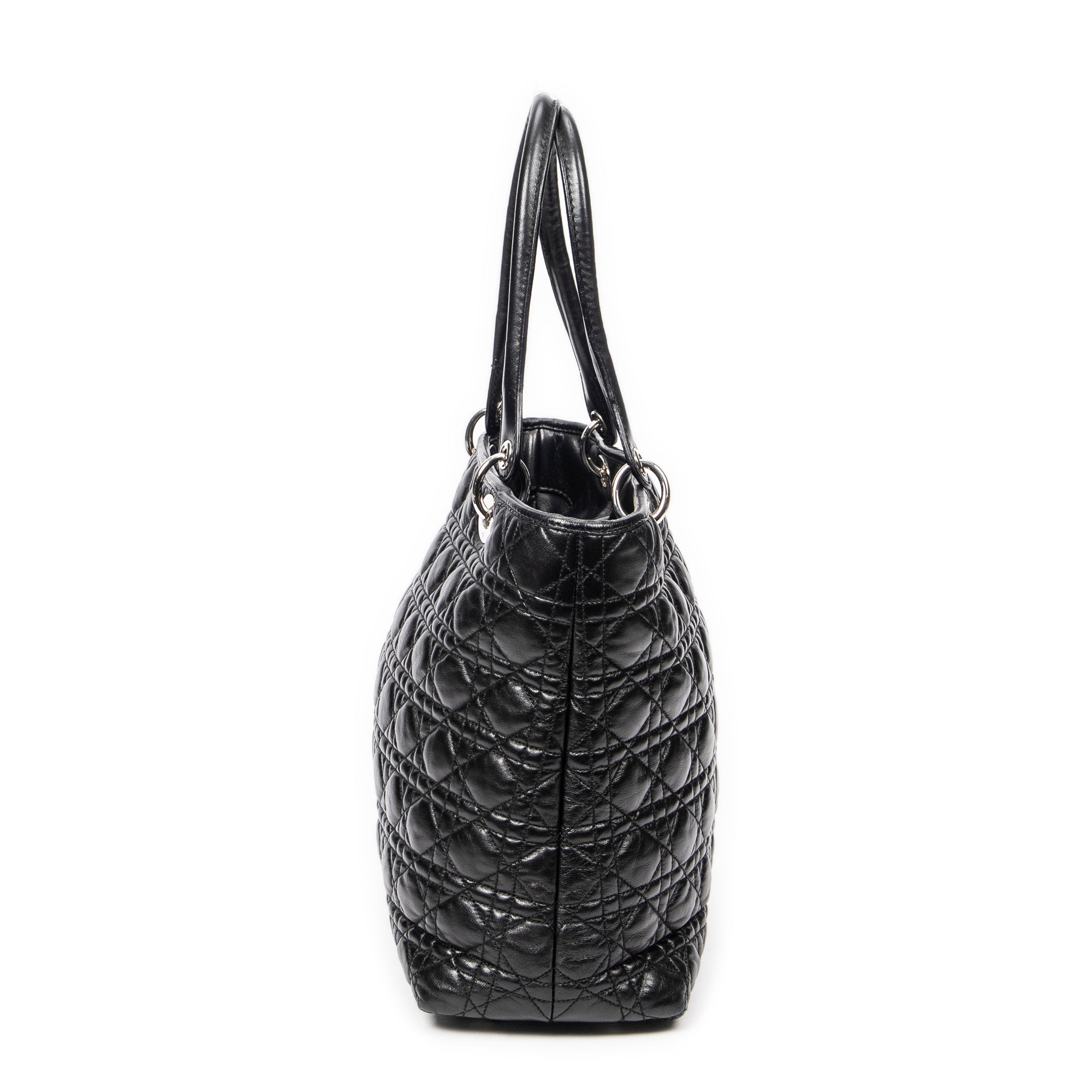 Shoulder bag Medium Soft Shopping Tote Black Cannage Lambskin Leather